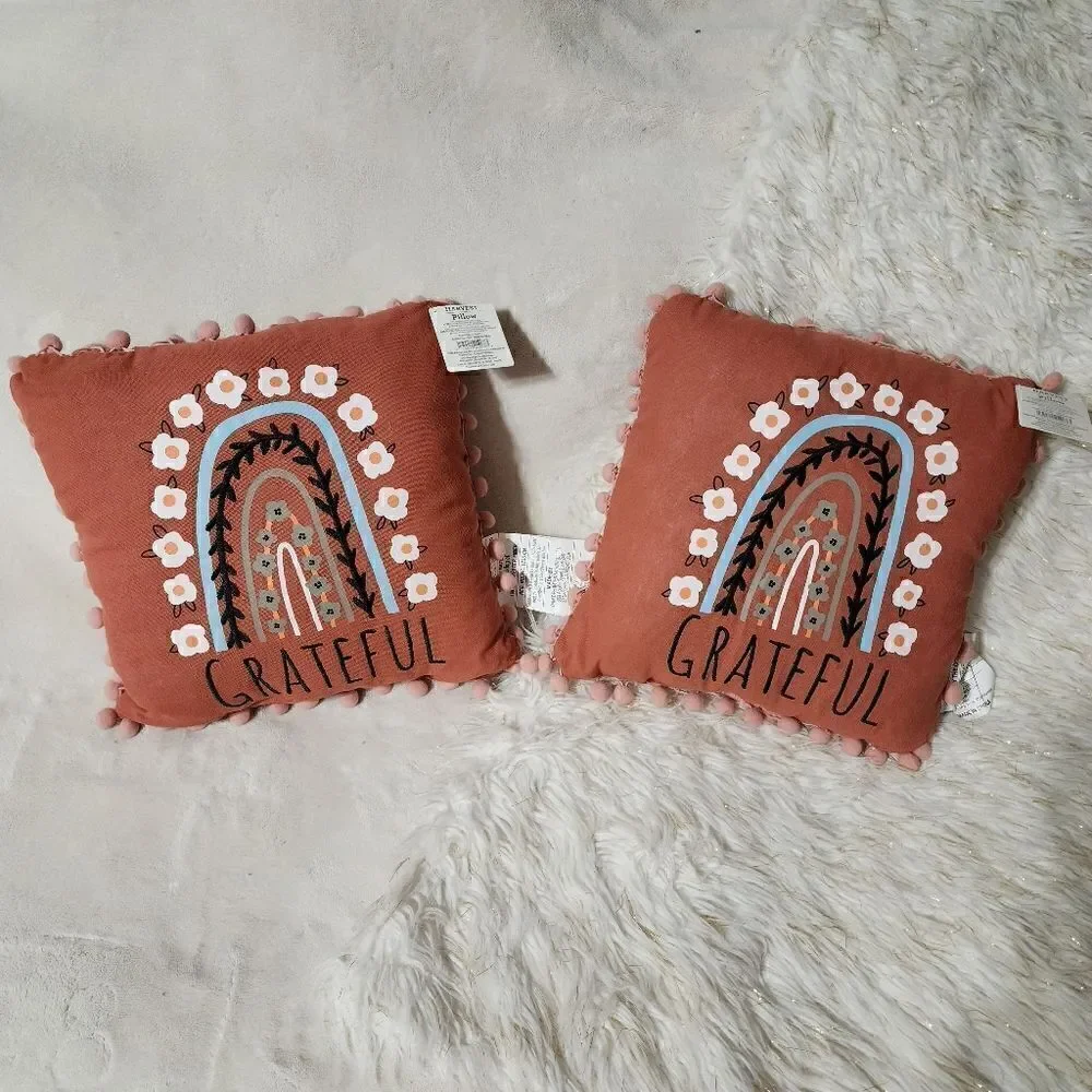 Fall/harvest decorative pillows set of two(2)